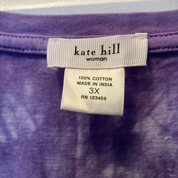 NWT Beautiful Purple Tie Dye Tee, size 3X - Picture 2 of 3